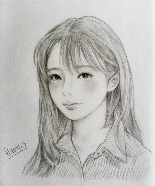 Портрет рисунок кореянки