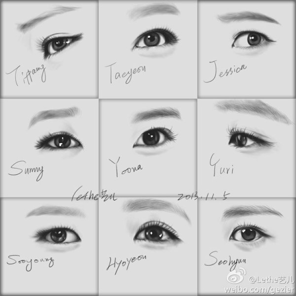 Рисование женских азиатских глаз