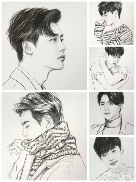 Ли Чон сок арт карандашом