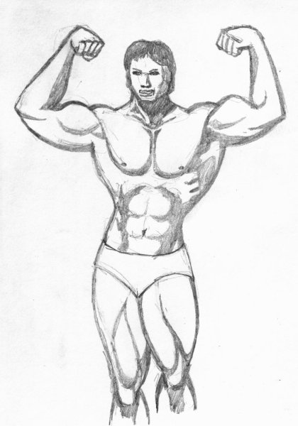 Нарисованный качок