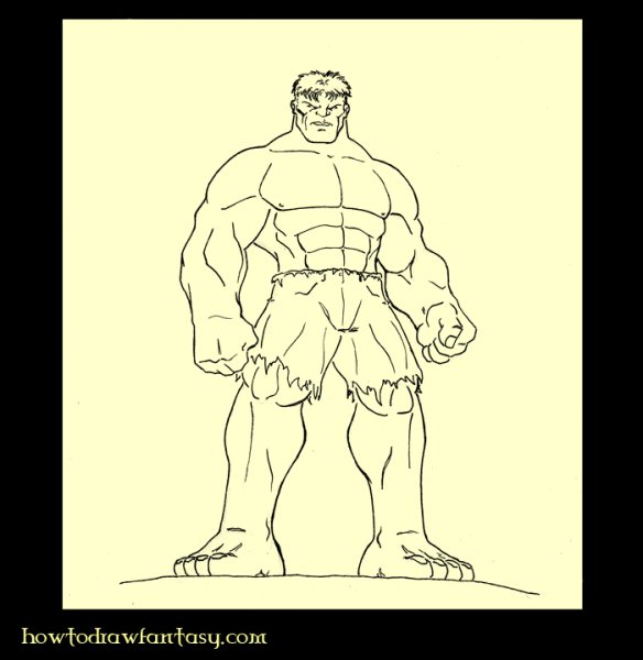 Рисовать Халка первоначальный