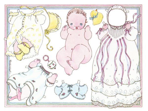 Бумажные куклы беременные с одеждой