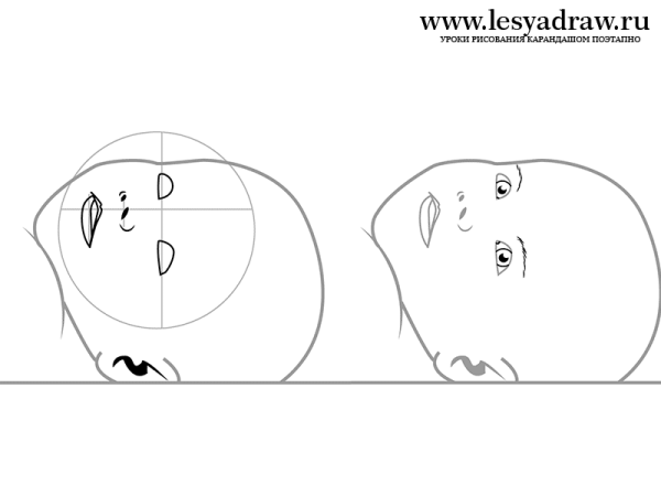 Младенец карандашом поэтапно