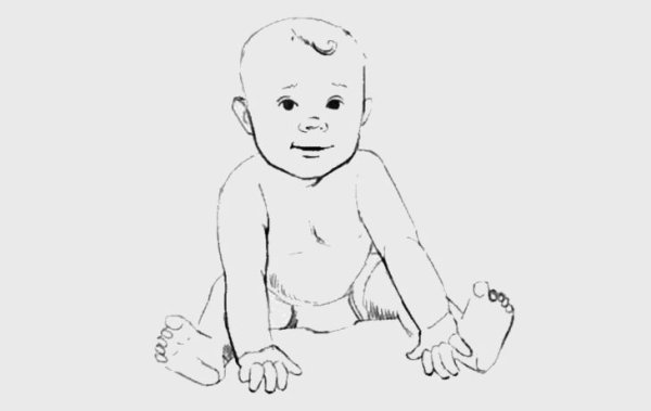 Нарисовать меленького ребёнка
