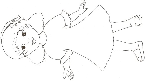 Трафарет куклы