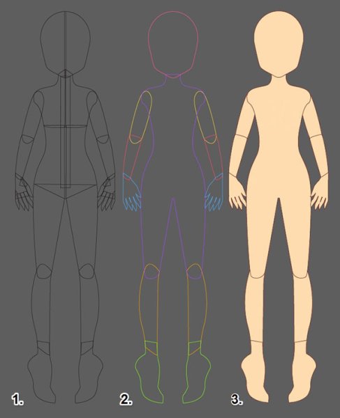 Эскизы деревянных кукол