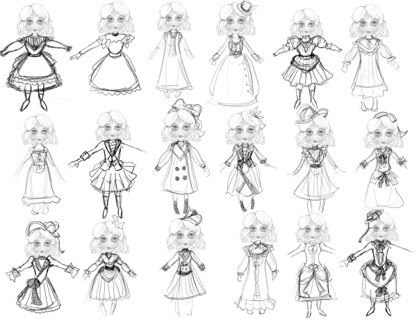 Аниме раскраска с одеждой