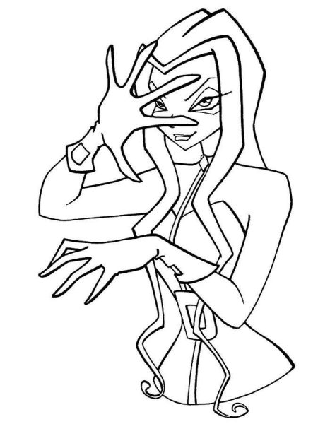 Раскраски Винкс Дарси