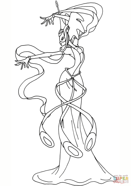 Раскраски Винкс Дафна