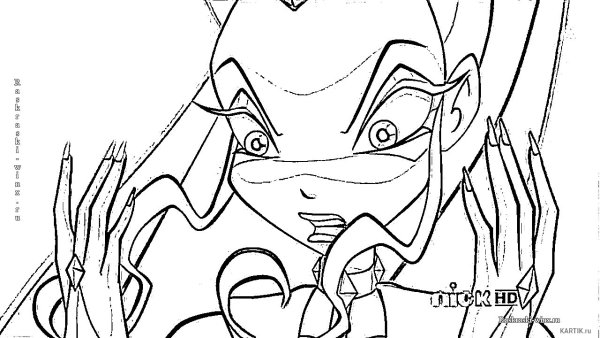 Раскраски Винкс Сторми