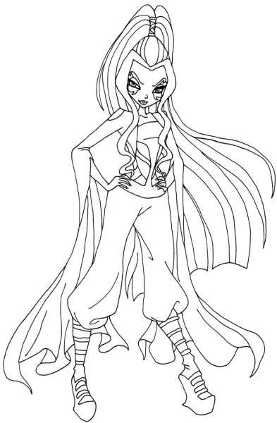 Раскраски Винкс Дарси