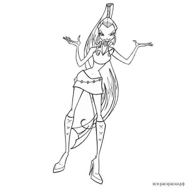 Ведьмы Трикс раскраска