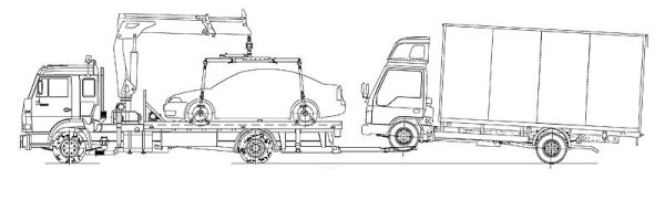 КАМАЗ автовоз чертеж