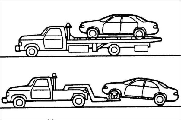 Схема буксировки автомобиля