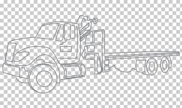 Грузовой эвакуатор рисунок