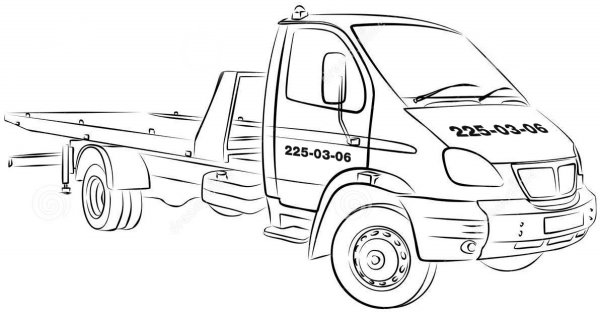 Эвакуатор раскраска для детей