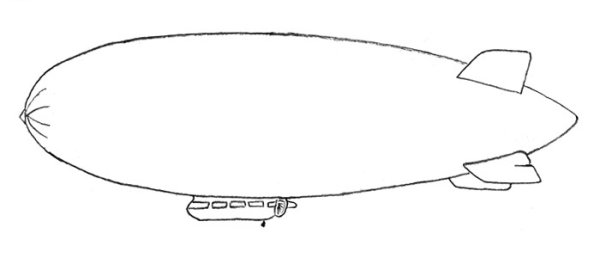 Дирижабль рисунок