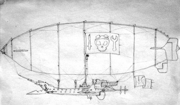 Дирижабль стимпанк чертежи