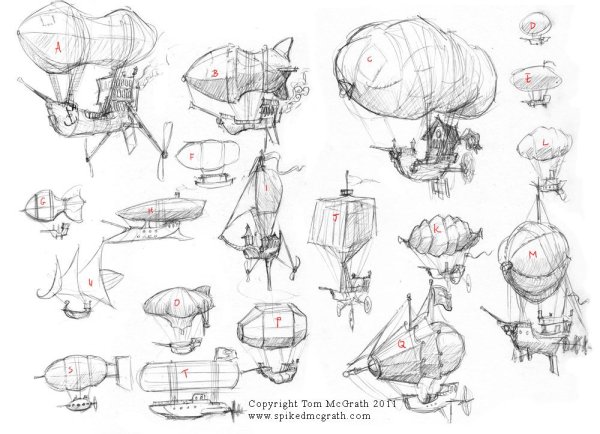 Дирижабль набросок