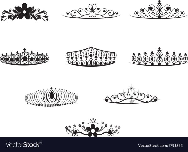 Диадема сбоку вектор