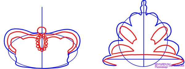 Поэтапное рисование диадемы