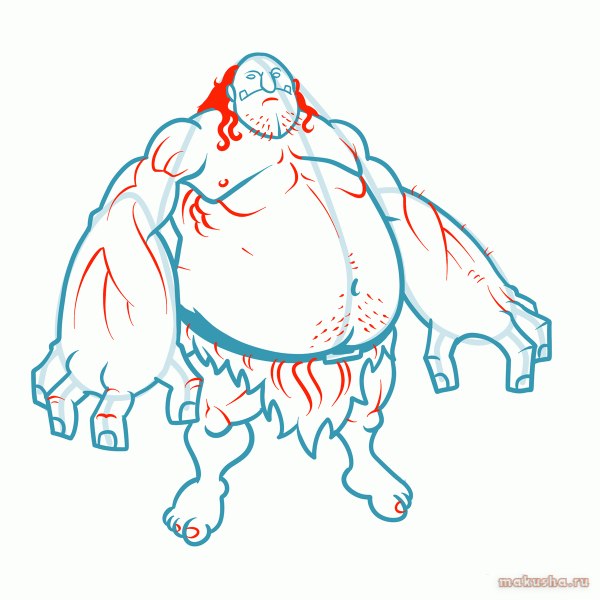 Рисунок Пуджа в пейнт