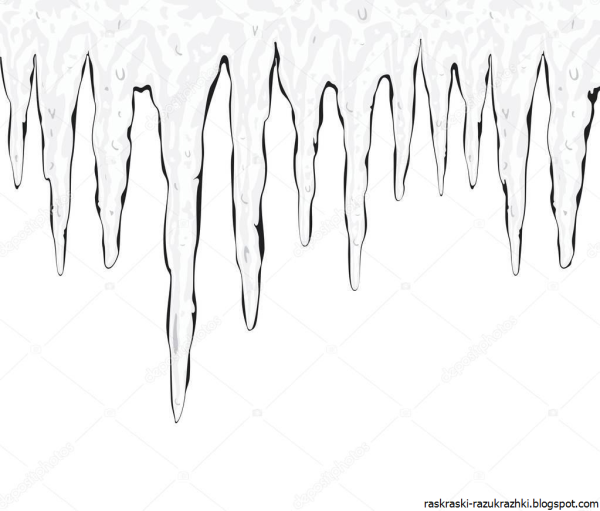 Сосульки для вырезания на окно