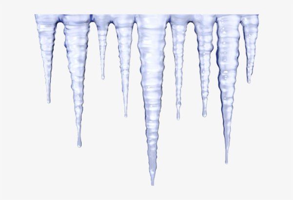 Сосульки на прозрачном фоне