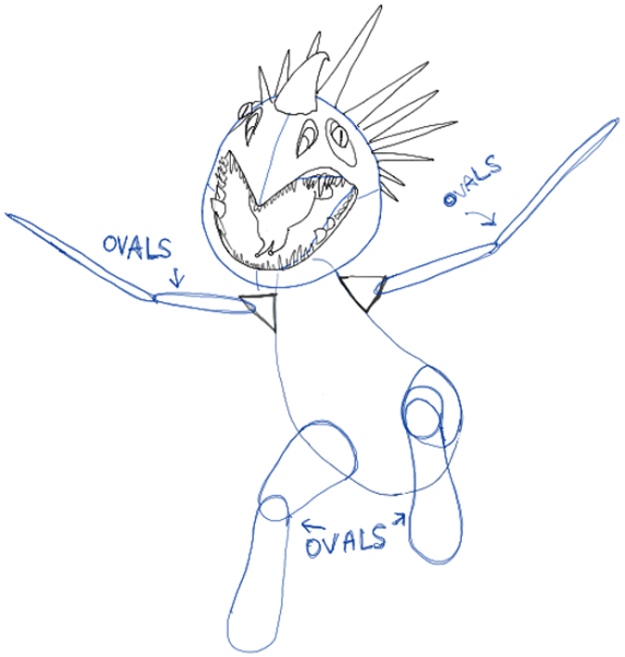 Злобный змеевик карандашом