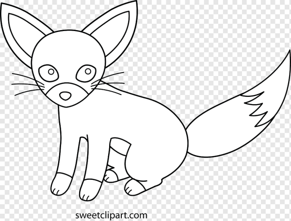 Фенек раскраска для детей