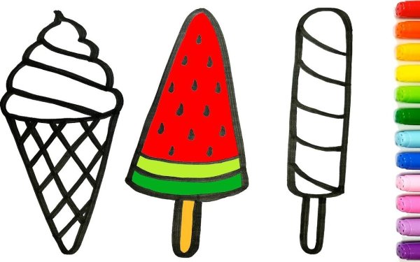 Срисовки лёгкие мороженое