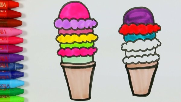 Как нарисовать мороженое для детей