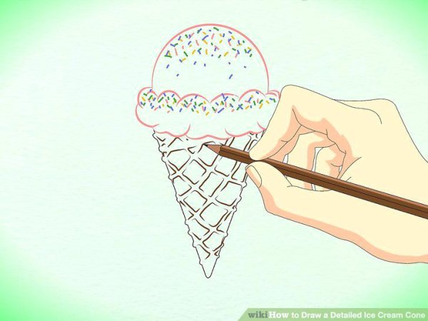 Способы для рисования мороженки