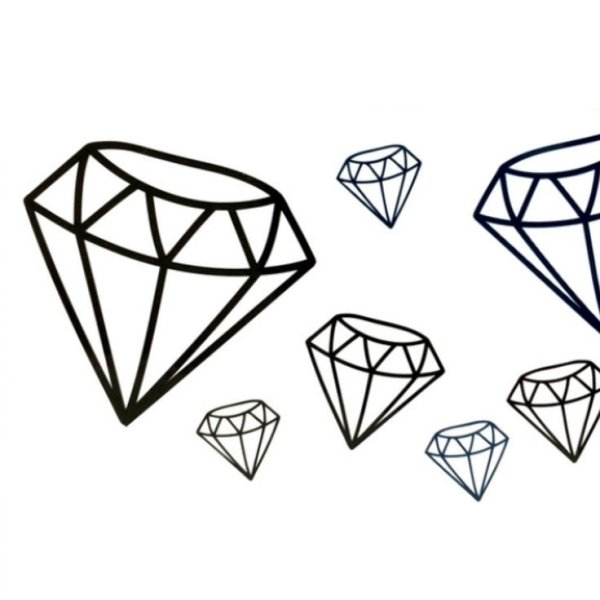 Тату бриллиант эскиз