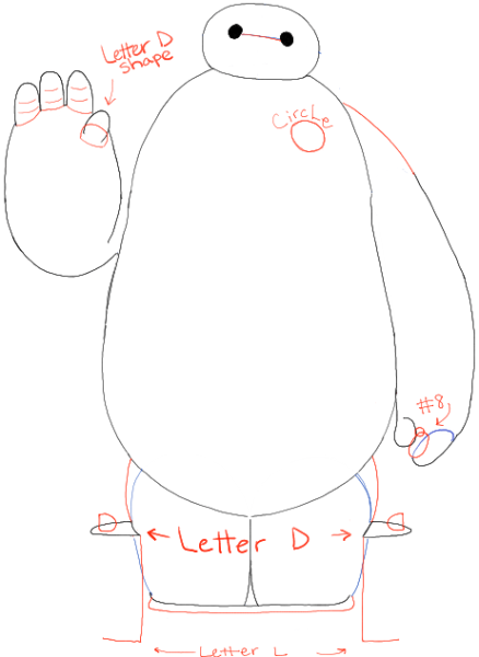 Рисунки карандашом для срисовки Беймакс