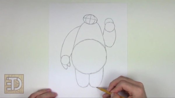 Нарисовать Беймакса поэтапно