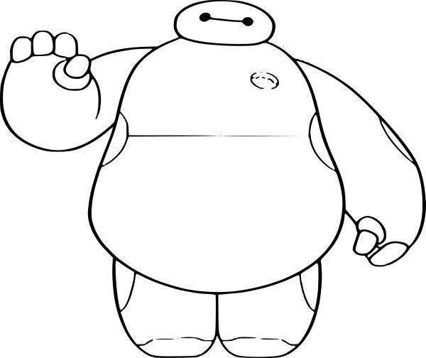 Раскраска роботы Бэймакс