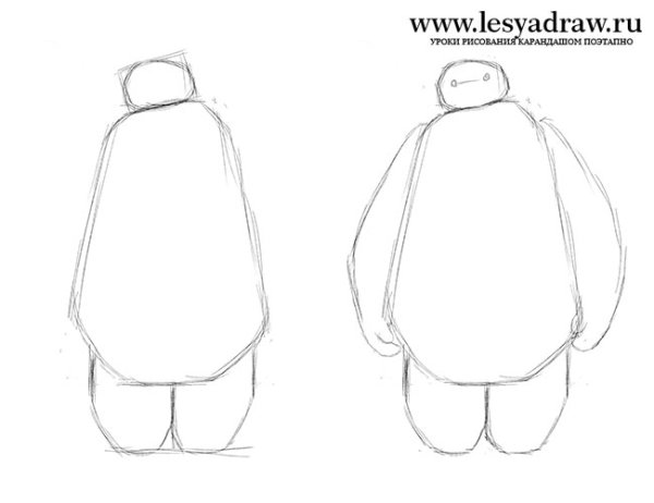 Baymax пошаговое рисование