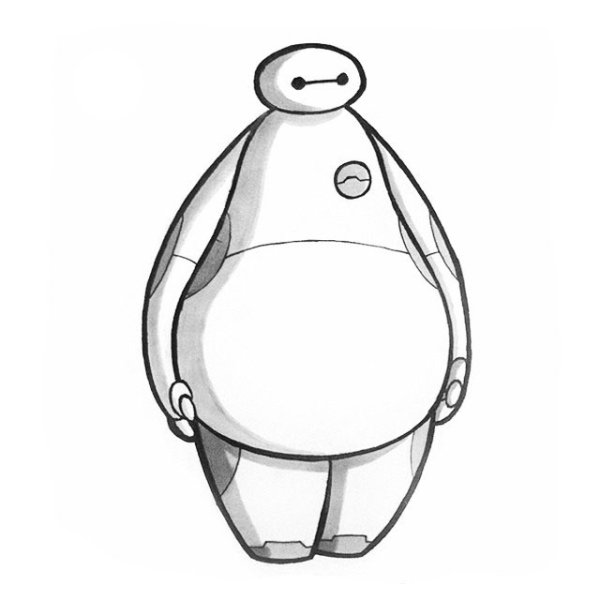 Бэймакс карандашом