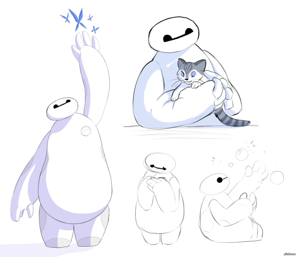 Беймакс для срисовки