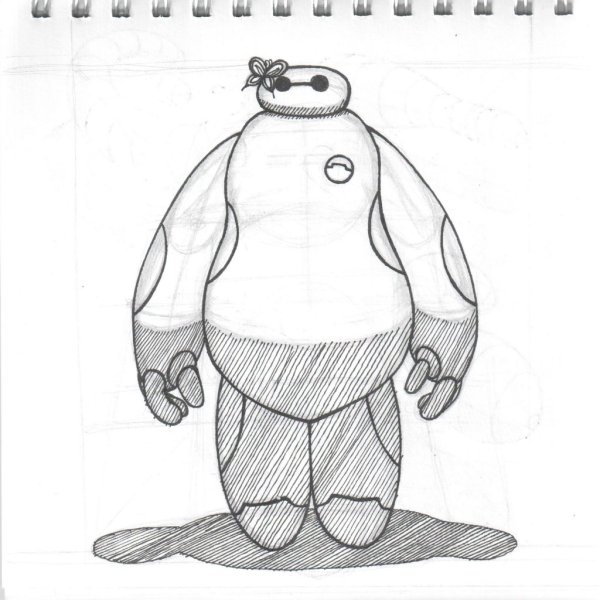 Рисунки для срисовки Беймакс