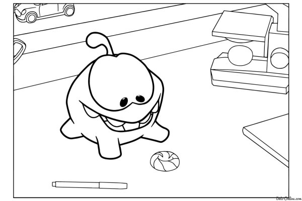 Раскраска с ам Нямом