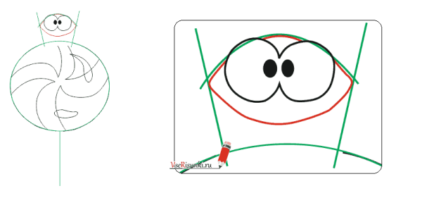Ам Ням рисовать поэтапно