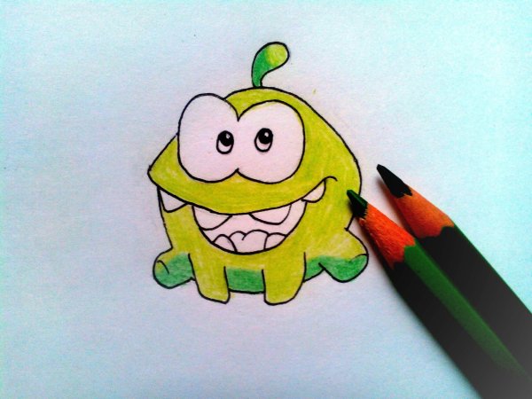 Рисунки карандашом для срисовки ам Ням