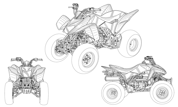 Квадроциклы для раскрашивания