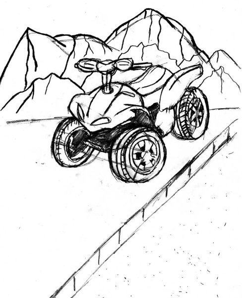 Квадроцикл рисунок