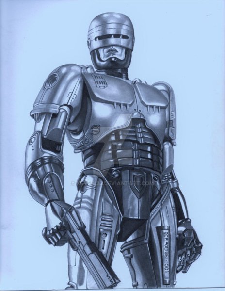 Робот полицейский раскраска