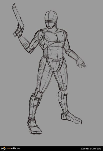 Раскраска робокопа