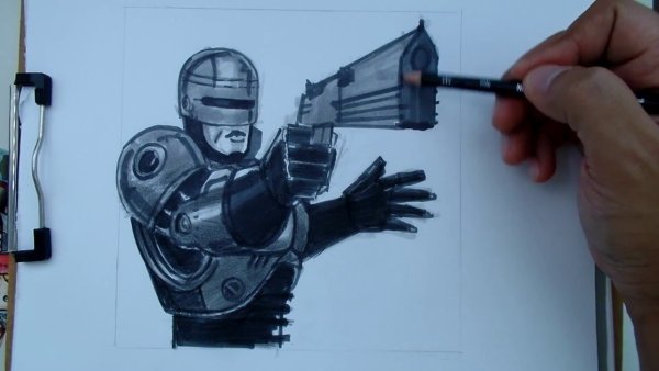 Рисунок робокопа Поли