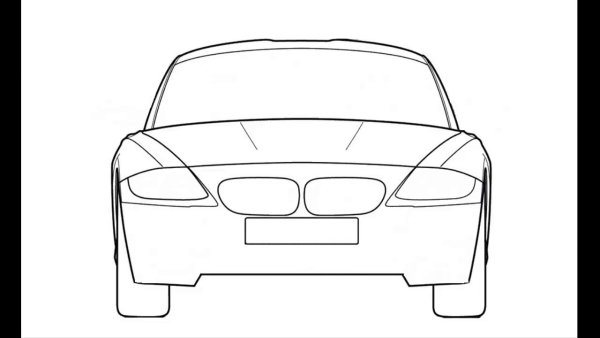Контуры автомобилей для рисования